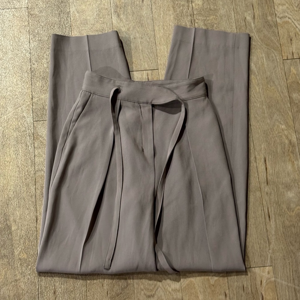 Babaton Taupe Wide-Leg Trousers